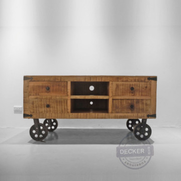 千柱電視櫃 140cm - 印度工業風家具 Loft實木鑄鐵 邊櫃收納櫃 千柱電視櫃 140cm - 印度工業風家具 Loft實木鑄鐵 邊櫃收納櫃