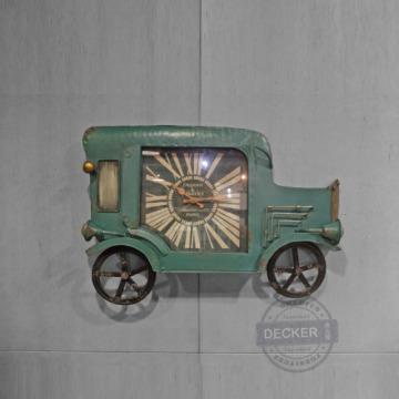 老爺車掛鐘 - Vintage復古仿舊 3D鐵件 工業風掛飾 老爺車掛鐘 - Vintage復古仿舊 3D鐵件 工業風掛飾