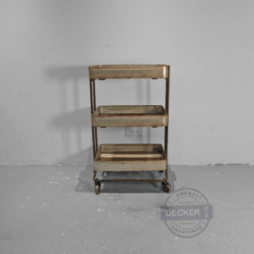 雷克三層收納架 - Vintage仿舊工業風 鐵鏽設計 移動小層架 雷克三層收納架 - Vintage仿舊工業風 鐵鏽設計 移動小層架