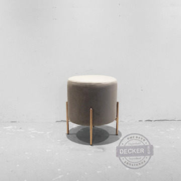 亞維圓凳 (粉/藍/灰) - 北歐奢華風家具 電鍍金 絨布軟墊 亞維圓凳 (粉/藍/灰) - 北歐奢華風家具 電鍍金 絨布軟墊