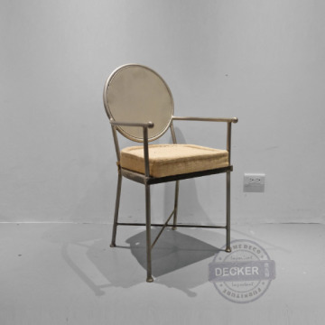 印高餐椅 - Vintage印度工業風 老式復古作舊 麻布軟墊鐵椅 印高餐椅 - Vintage印度工業風 老式復古作舊 麻布軟墊鐵椅