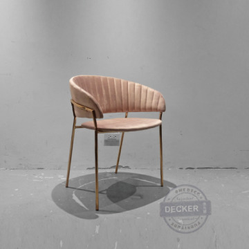 瑪德蓮餐椅 (粉絨布) - 北歐現代風格 摩登設計 電鍍金 奢華 瑪德蓮餐椅 (粉絨布) - 北歐現代風格 摩登設計 電鍍金 奢華