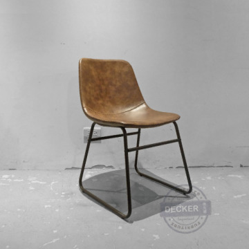 手套餐椅 (深咖) - 工業設計家具 縫線皮革軟墊 Retro Style 手套餐椅 (深咖) - 工業設計家具 縫線皮革軟墊 Retro Style