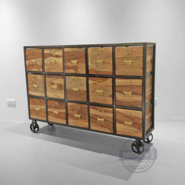 迦納15抽收納櫃 - 印度紫檀木 活動式收納櫃 Vintage工業風 迦納15抽收納櫃 - 印度紫檀木 活動式收納櫃 Vintage工業風