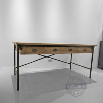 坎亞書桌 180cm - 法式工業風家具 相思木鐵件 設計長桌 坎亞書桌 180cm - 法式工業風家具 相思木鐵件 設計長桌