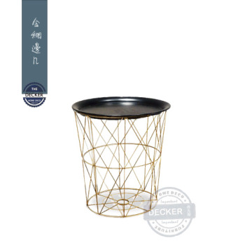 金網邊几 - Vintage古典奢華 金色鐵網設計 藝術擺件 金網邊几 - Vintage古典奢華 金色鐵網設計 藝術擺件