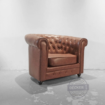 馬芬單人沙發 (深咖) - Vintage 復古懷舊 英倫風格 馬芬單人沙發 (深咖) - Vintage 復古懷舊 英倫風格