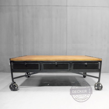 抽屜板車茶几 135cm - Vintage重工業 移動收納矮桌 抽屜板車茶几 135cm - Vintage重工業 移動收納矮桌