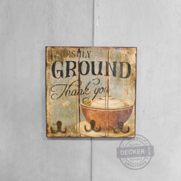 Coffee創意掛架 C款 - Vintage復古家飾 仿舊木板畫 Coffee創意掛架 C款 - Vintage復古家飾 仿舊木板畫