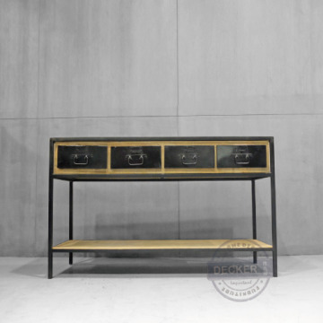 漢克玄關櫃 - Industrial 工業風格收納 實木黑鐵邊櫃 漢克玄關櫃 - Industrial 工業風格收納 實木黑鐵邊櫃