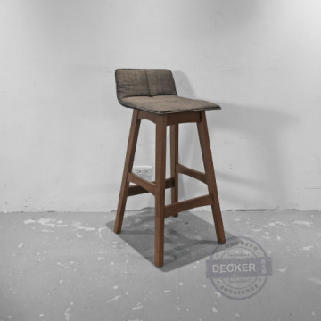 艾朗吧台椅 中島/正常 - 北歐溫暖實木家具 麻布格紋軟墊 艾朗吧台椅 中島/正常 - 北歐溫暖實木家具 麻布格紋軟墊