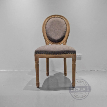 法式無扶手餐椅 (鉚扣灰) - 法式復古風格 英倫古典 實木家具 法式無扶手餐椅 (鉚扣灰) - 法式復古風格 英倫古典 實木家具