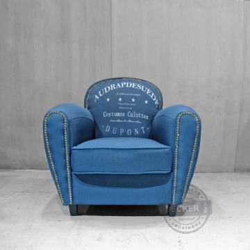 英倫古典 Vintage復古懷舊 凱特單人沙發 - 藍布 英倫古典 Vintage復古懷舊 凱特單人沙發 - 藍布