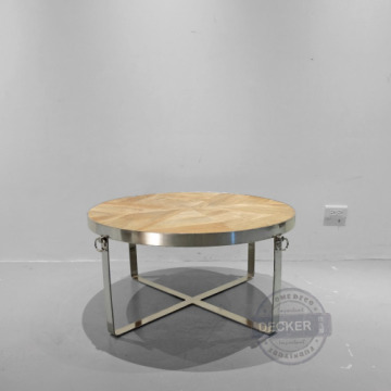 圓鋼茶几 - 現代工業風家具 不鏽鋼設計實木邊桌 圓鋼茶几 - 現代工業風家具 不鏽鋼設計實木邊桌