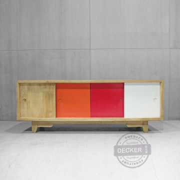 那維亞電視櫃 150cm (紅) - 芒果木全實木 彩色北歐矮櫃 那維亞電視櫃 150cm (紅) - 芒果木全實木 彩色北歐矮櫃