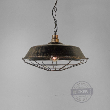 網狀窩頭吊燈 46cm (鏽黑金) - 工業燈飾 Vintage鐵件吊燈 網狀窩頭吊燈 46cm (鏽黑金) - 工業燈飾 Vintage鐵件吊燈