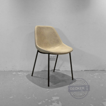 雷特餐椅 (淺灰) - Loft老式設計 質感皮墊 交叉縫線 雷特餐椅 (淺灰) - Loft老式設計 質感皮墊 交叉縫線