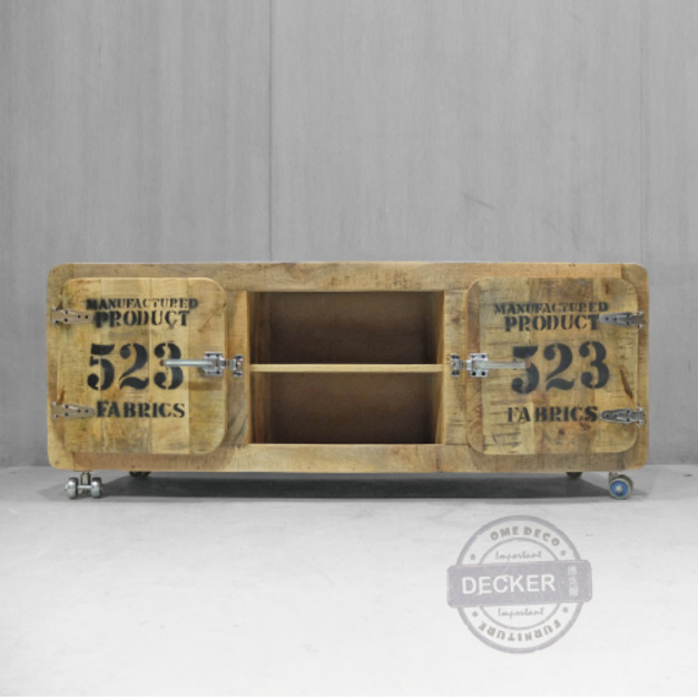 紅門電視櫃 原木 140cm - Vintage印度工業 Loft極厚嚴選