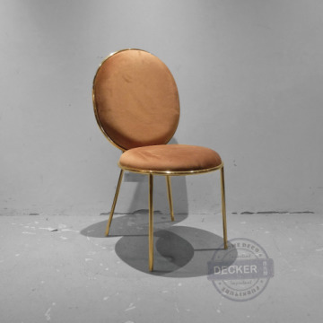 桃樂絲餐椅 (咖絨布) - 北歐現代風格 摩登奢華 電鍍金 桃樂絲餐椅 (咖絨布) - 北歐現代風格 摩登奢華 電鍍金