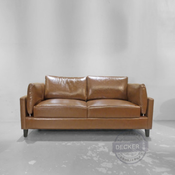 老時代雙人沙發(咖啡) - 復古老空間 皮革靠枕 低背設計 老時代雙人沙發(咖啡) - 復古老空間 皮革靠枕 低背設計