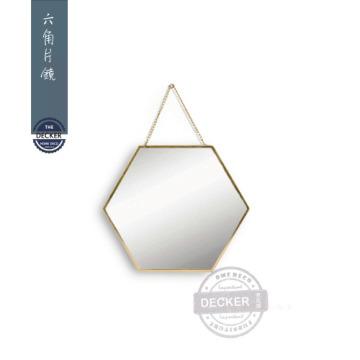六角片鏡 - 古典工業風格家飾 金色鐵件 超薄設計 六角片鏡 - 古典工業風格家飾 金色鐵件 超薄設計