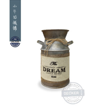 小牛奶鐵罐 DREAM - 復古麻布鋁罐 工業風道具擺飾 小牛奶鐵罐 DREAM - 復古麻布鋁罐 工業風道具擺飾