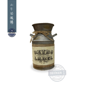 小牛奶鐵罐 RETRO - 復古麻布鋁罐 工業風道具擺飾 小牛奶鐵罐 RETRO - 復古麻布鋁罐 工業風道具擺飾