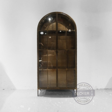 古金拱門收納櫃 - 古銅金 老式復古 玻璃鐵櫃 古金拱門收納櫃 - 古銅金 老式復古 玻璃鐵櫃