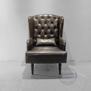 萊斯特單人沙發 (黑皮) - Vintage 英倫古典家具  歐式浪漫設計 萊斯特單人沙發 (黑皮) - Vintage 英倫古典家具  歐式浪漫設計