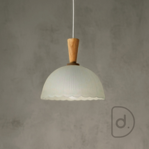 木圓紋吊燈 (花) - 藝術玻璃 木柄裝飾 設計照明 木圓紋吊燈 (花) - 藝術玻璃 木柄裝飾 設計照明