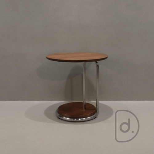 龐培邊几 50cm - 現代設計家具 時尚利洛 白亮鐵件胡桃木 龐培邊几 50cm - 現代設計家具 時尚利洛 白亮鐵件胡桃木