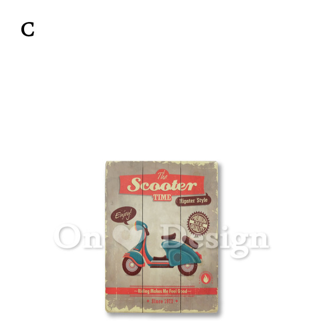 美式風 現代摩登 文創水彩 彩色兩輪木板畫 - C款 (3種款式) 美式風 現代摩登 文創水彩 彩色兩輪木板畫 - C款 (3種款式)