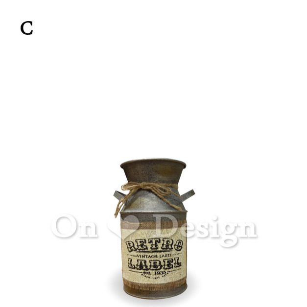 INDUSTRIAL CAN 工業風格擺飾 仿舊 收納瓶罐 小 - RETRO LABEL - C (3種款式) INDUSTRIAL CAN 工業風格擺飾 仿舊 收納瓶罐 小 - RETRO LABEL - C (3種款式)