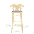 歐洲進口品牌 POLISH FAMEG Furniture 設計款 BST-165 彎木扶手吧檯椅 - 原木色 椅墊版 歐洲進口品牌 POLISH FAMEG Furniture 設計款 BST-165 彎木扶手吧檯椅 - 原木色 椅墊版