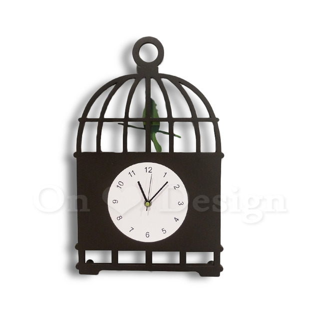 Loft 北歐 鐵件 風格 客廳 走廊掛鐘 趣味設計 鳥籠 鐘擺 掛鐘 時鐘 - 咖啡色  Loft 北歐 鐵件 風格 客廳 走廊掛鐘 趣味設計 鳥籠 鐘擺 掛鐘 時鐘 - 咖啡色