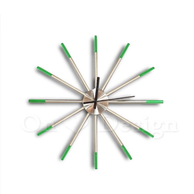 NORDIC 北歐 鐵件  客廳 走廊掛鐘 趣味設計 煙火 掛鐘 時鐘 - 綠色 NORDIC 北歐 鐵件  客廳 走廊掛鐘 趣味設計 煙火 掛鐘 時鐘 - 綠色