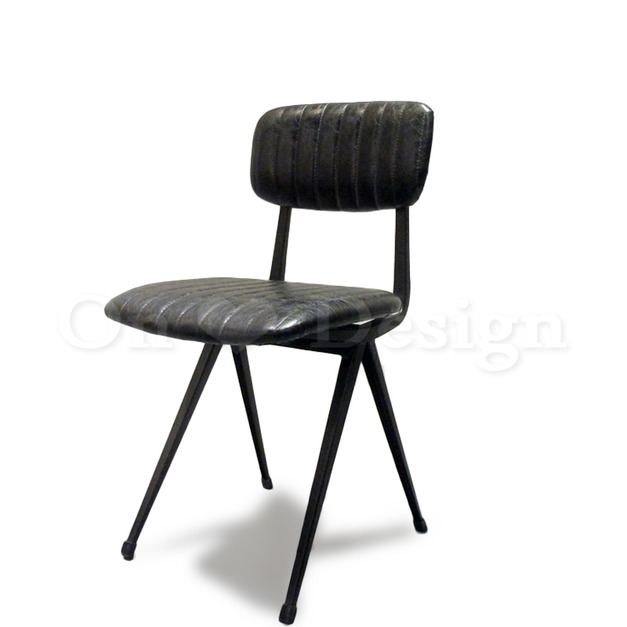 LUXURY 法式 復古  工業風 鐵 餐椅 鉚釘 艾德  餐椅 -黑色 皮革 LUXURY 法式 復古  工業風 鐵 餐椅 鉚釘 艾德  餐椅 -黑色 皮革