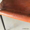 LOFT 工業家具 復古仿舊鐵件 鉚丁真皮座墊 工業 派克餐椅 - 棕_6 LOFT 工業家具 復古仿舊鐵件 鉚丁真皮座墊 工業 派克餐椅 - 棕_6