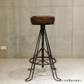 法式工業家具 LOFT工業風格 RH風格 印度製 山羊真皮 艾菲爾吧椅-黑色_3 法式工業家具 LOFT工業風格 RH風格 印度製 山羊真皮 艾菲爾吧椅-黑色_3