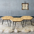 MIT 特價商品 - 美式 VINTAGE 工業風 LOFT 實木 六角型 茶几 邊几 30H_1 MIT 特價商品 - 美式 VINTAGE 工業風 LOFT 實木 六角型 茶几 邊几 30H_1