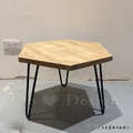 MIT 特價商品 - 美式 VINTAGE 工業風 LOFT 實木 六角型 茶几 邊几 30H_3 MIT 特價商品 - 美式 VINTAGE 工業風 LOFT 實木 六角型 茶几 邊几 30H_3