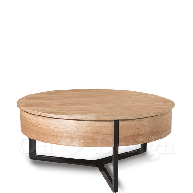 簡約 北歐 風格 設計師款  囚型 圓形茶几 原木色 帶抽屜-90CM 簡約 北歐 風格 設計師款  囚型 圓形茶几 原木色 帶抽屜-90CM