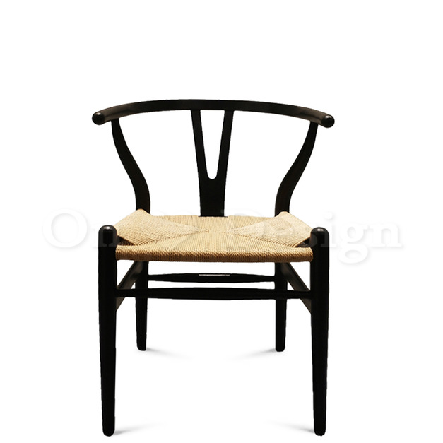 經典 餐廳 歐芬蘭極簡風 實木Y Chair餐椅 100% 黑木/原藤 (復刻板)