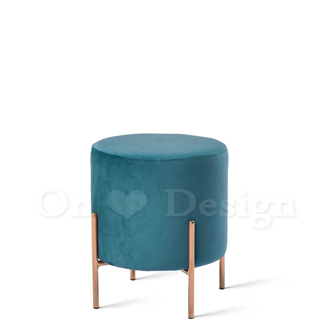 LUXURY 美式 極簡 鍍金 奢華風 穿鞋凳 玄關凳 可麗露 四腳 圓 矮凳 - 孔雀藍 LUXURY 美式 極簡 鍍金 奢華風 穿鞋凳 玄關凳 可麗露 四腳 圓 矮凳 - 孔雀藍