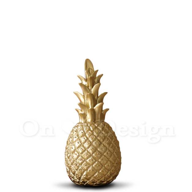 丹麥 北歐風  創意禮品手  樹脂  擺件 裝飾品 金色 旺旺來 鳳梨 -金色 丹麥 北歐風  創意禮品手  樹脂  擺件 裝飾品 金色 旺旺來 鳳梨 -金色