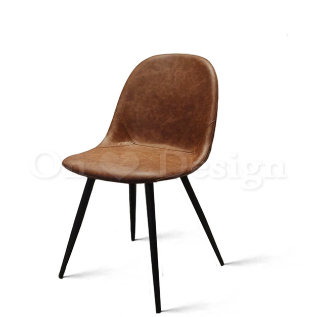 LOFT 法式 復古 工業風 鐵  咖啡廳  餐椅  仿油蠟皮 洛特 餐椅 - 深咖 LOFT 法式 復古 工業風 鐵  咖啡廳  餐椅  仿油蠟皮 洛特 餐椅 - 深咖