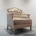 古典 經典 法式鉚扣沙發 單人 實木沙發 客廳沙發 歐姆沙發-米色麻布_4 古典 經典 法式鉚扣沙發 單人 實木沙發 客廳沙發 歐姆沙發-米色麻布_4