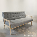 北歐 復古 極簡風格 小沙發 客廳沙發 K CHAIR 原木色 灰麻布 -三人_3 北歐 復古 極簡風格 小沙發 客廳沙發 K CHAIR 原木色 灰麻布 -三人_3