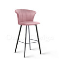 LUXURY 美式 設計款 兩種高度 酒吧 餐廳 海瑟 絨布 吧台椅-粉色 LUXURY 美式 設計款 兩種高度 酒吧 餐廳 海瑟 絨布 吧台椅-粉色