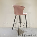 LUXURY 美式 設計款 兩種高度 酒吧 餐廳 海瑟 絨布 吧台椅-粉色_8 LUXURY 美式 設計款 兩種高度 酒吧 餐廳 海瑟 絨布 吧台椅-粉色_8
